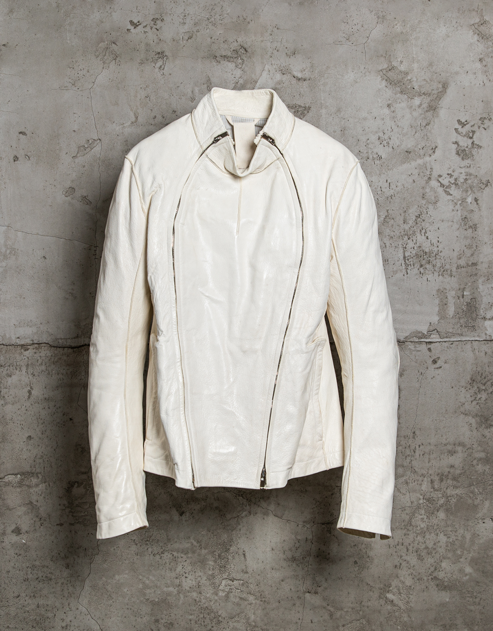 O.D. LINED PINCH SEAM 2 ZIP FENCING LEATHER JACKET/01