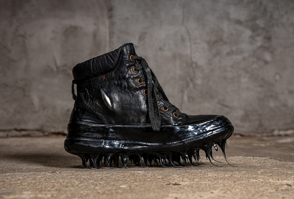O. D. ONE-PIECE, PROSTHETIC ANKLE, DRIPPED SNEAKERS/010/blck/blck