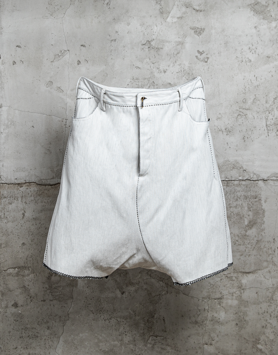 OVERLOCK DEAD END, SHORT APRON JEANS/110