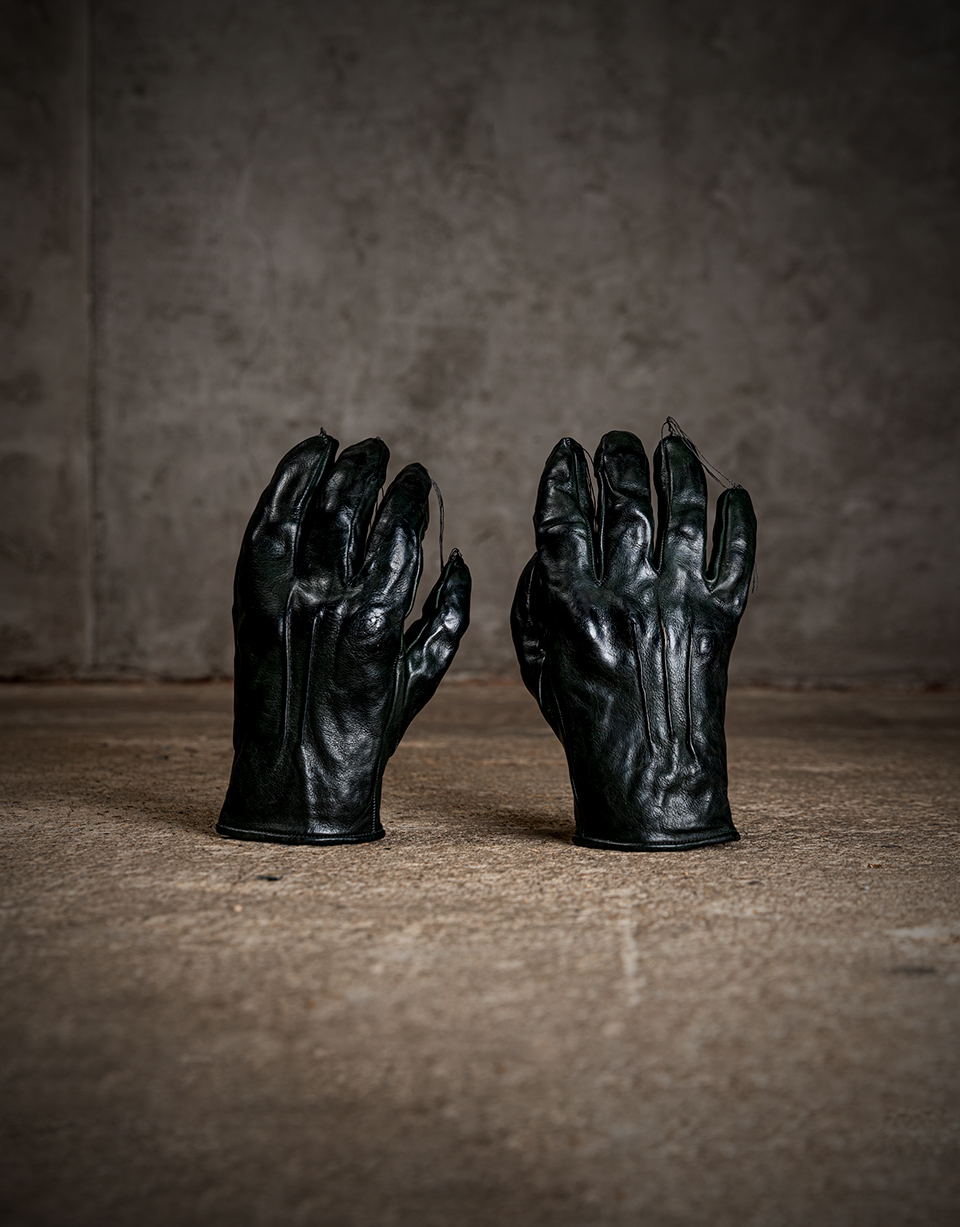 O.DYED DISPARATE LEATHER GLOVES/12