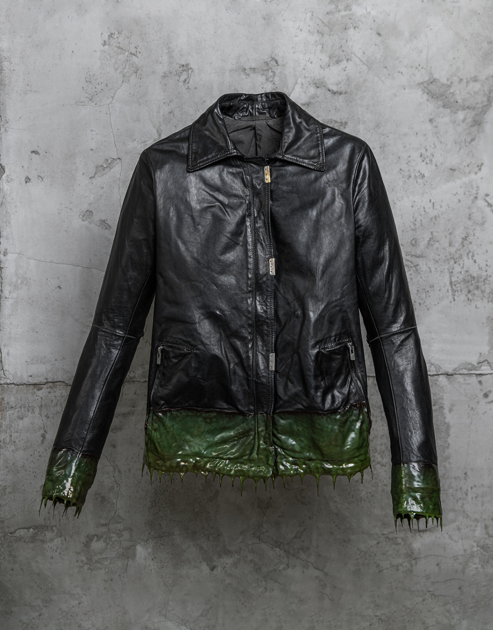 O.DYED DRIP-RUBBERED L. JACKET/010