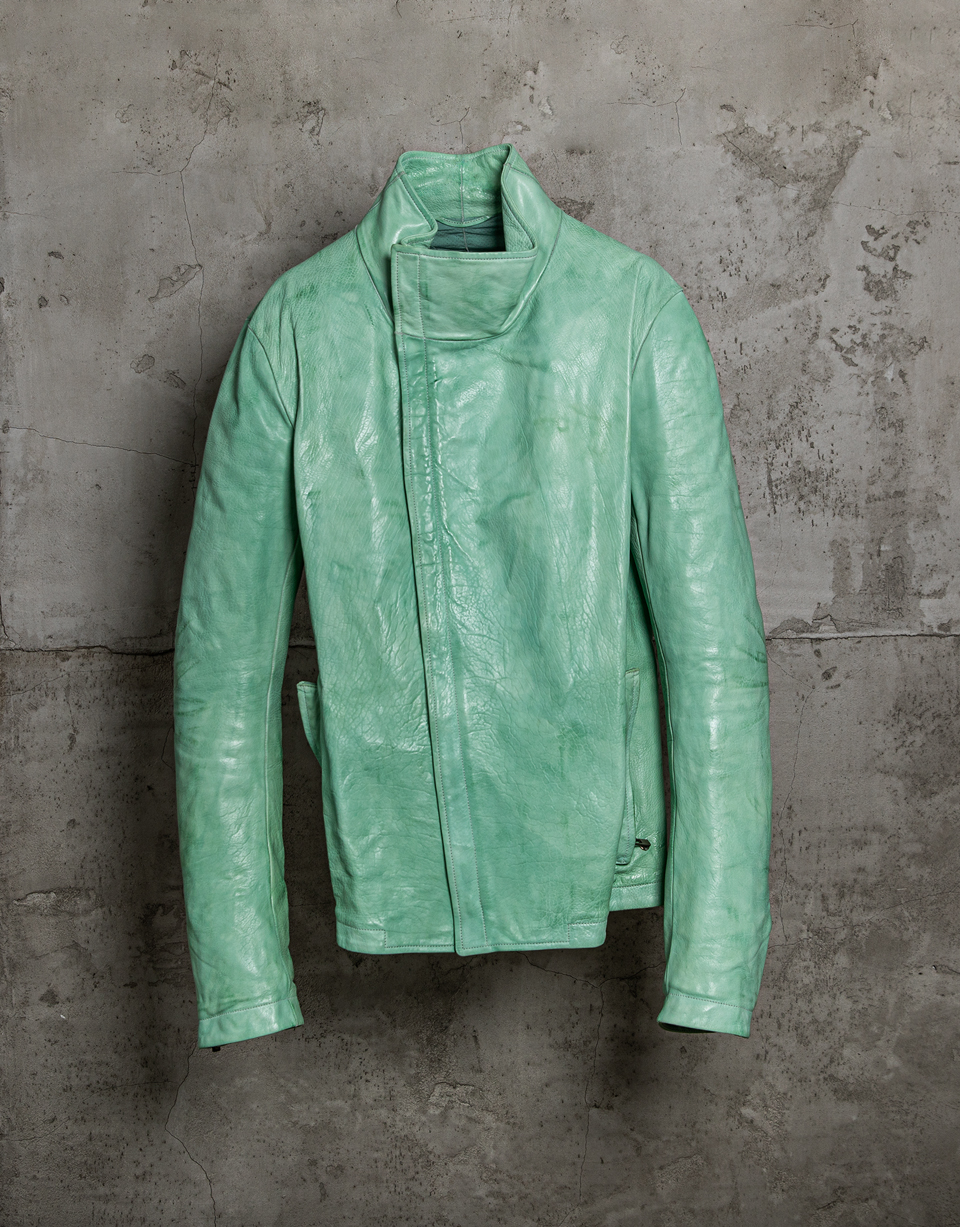 O. D. LINED, HIGH NECK, LEATHER JACKET/6