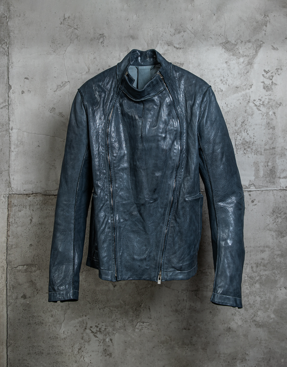 O.D. LINED PINCH SEAM 2 ZIP FENCING LEATHER JACKET/29