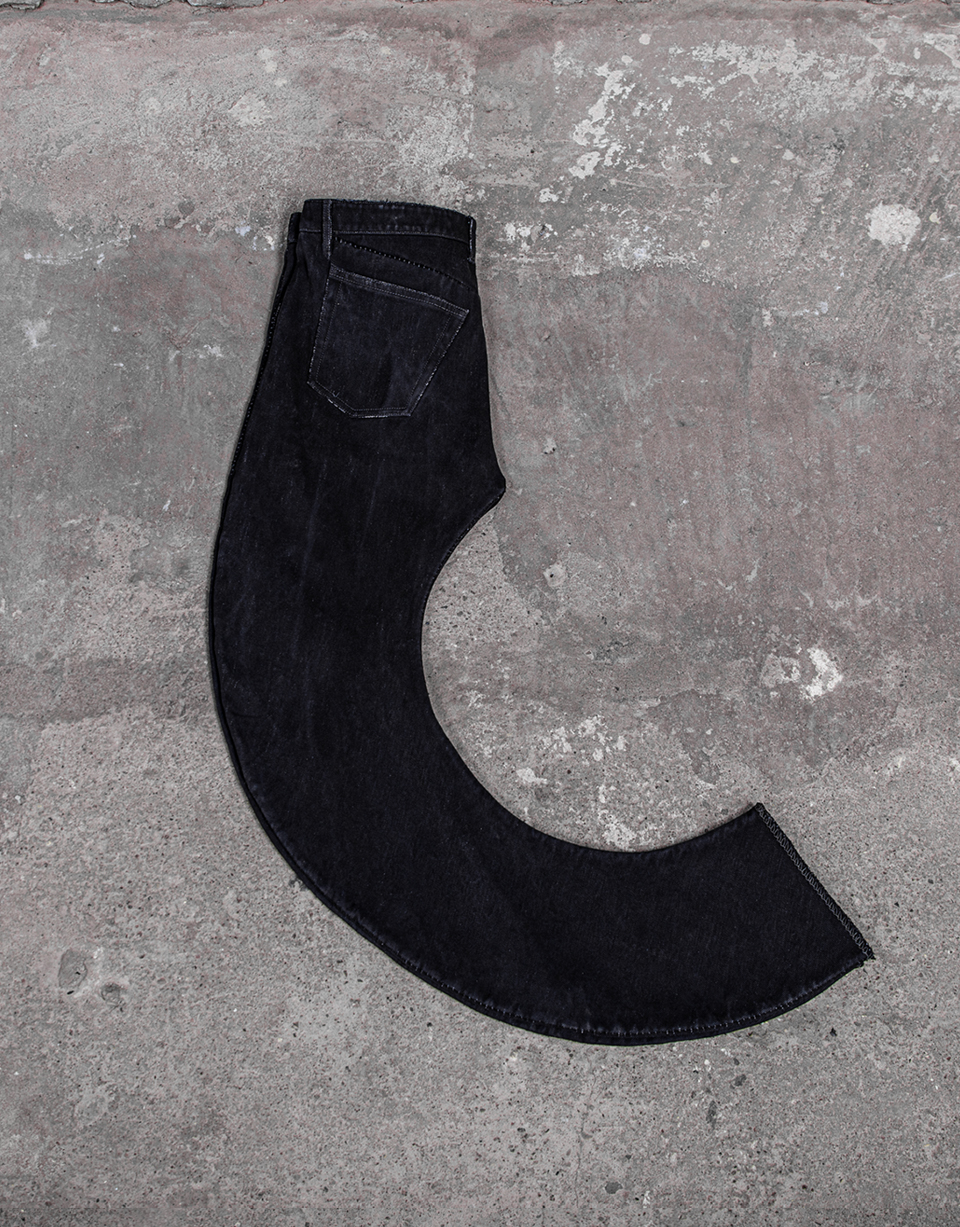 FLAT HALF CIRCLE 4 POCKET JEANS/101