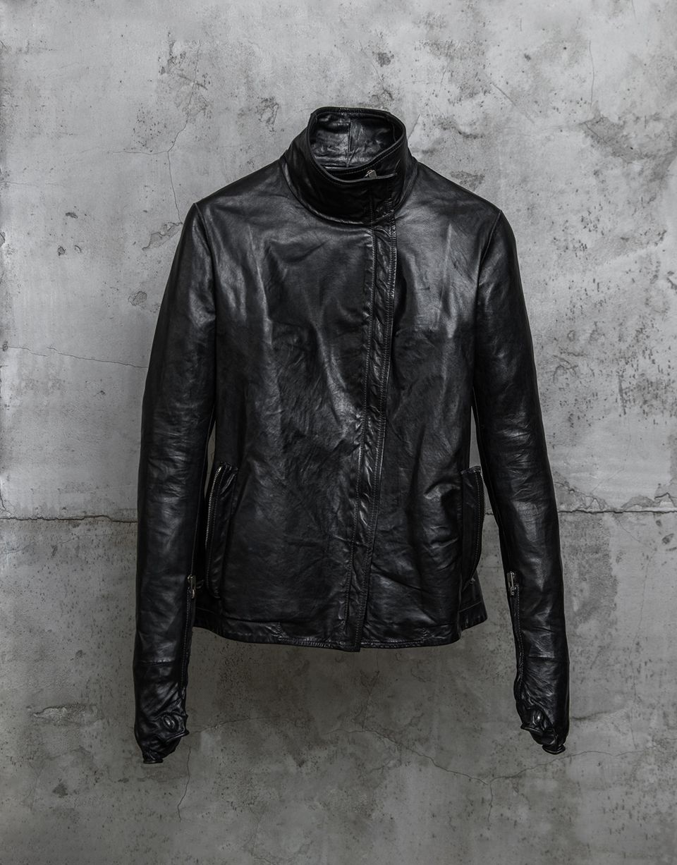 O.D. LINED, PROSTHETIC ELBOW / HANDS, LEATHER JACKET/010