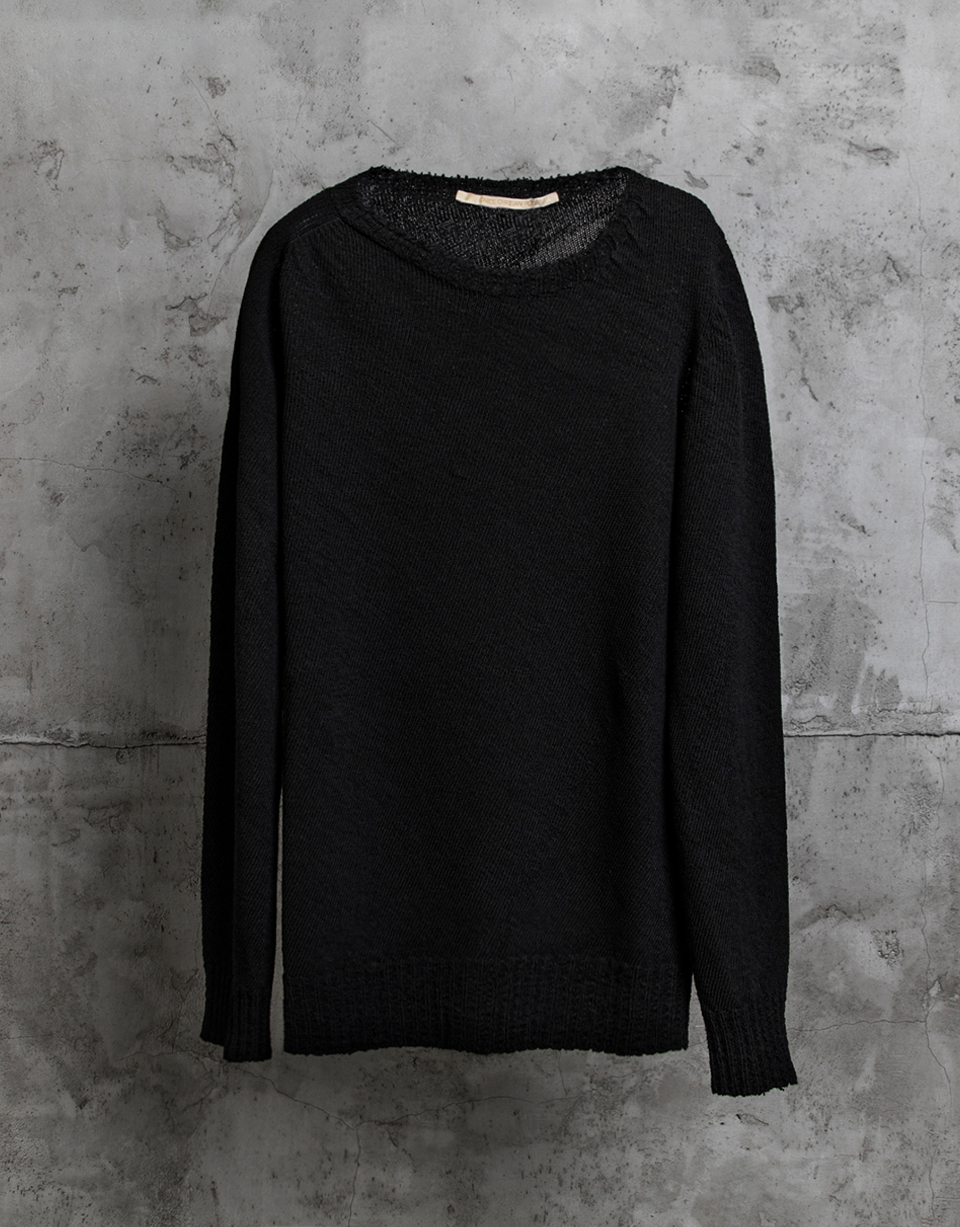 SEAMLESS LONG SLEEVE ROUND NECK SWEATER/10