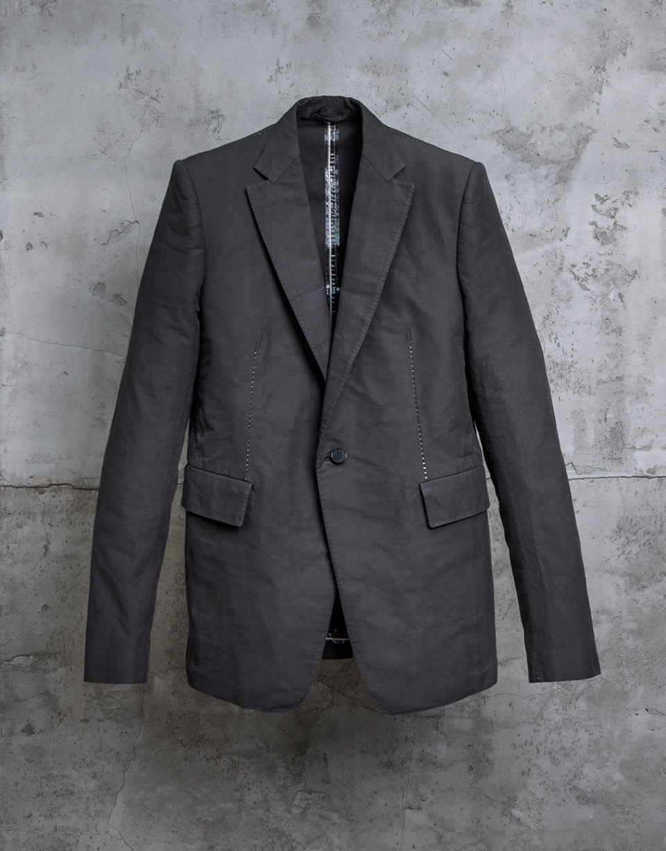 O.D. UNLINED CONTRAST MELTCHIAN ONE BUTTON JACKET/9