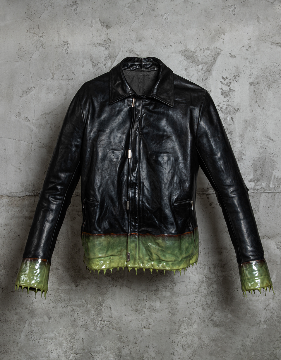 O.DYED DRIP-RUBBERED L. JACKET/010R